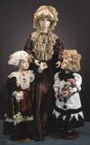 Авторские фарфоровые куклы «Бабушка и внучки» (увеличить)