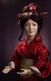 Авторская фарфоровая кукла «Японская девушка (фрагмент)» (увеличить)